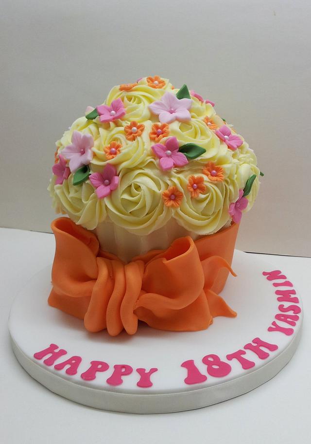 Giant Cupcake Decorated Cake by Sarah Poole CakesDecor