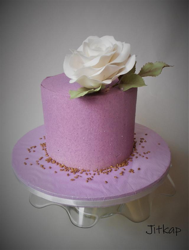 Velvet effect cake Decorated Cake by Jitkap CakesDecor