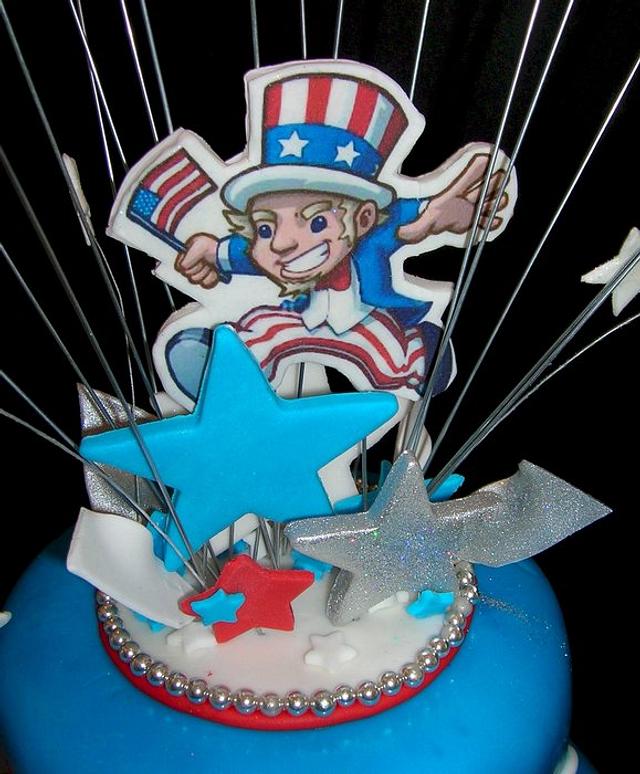 Star Spangled Supper 4th of July Cake - Cake by Jenniffer - CakesDecor