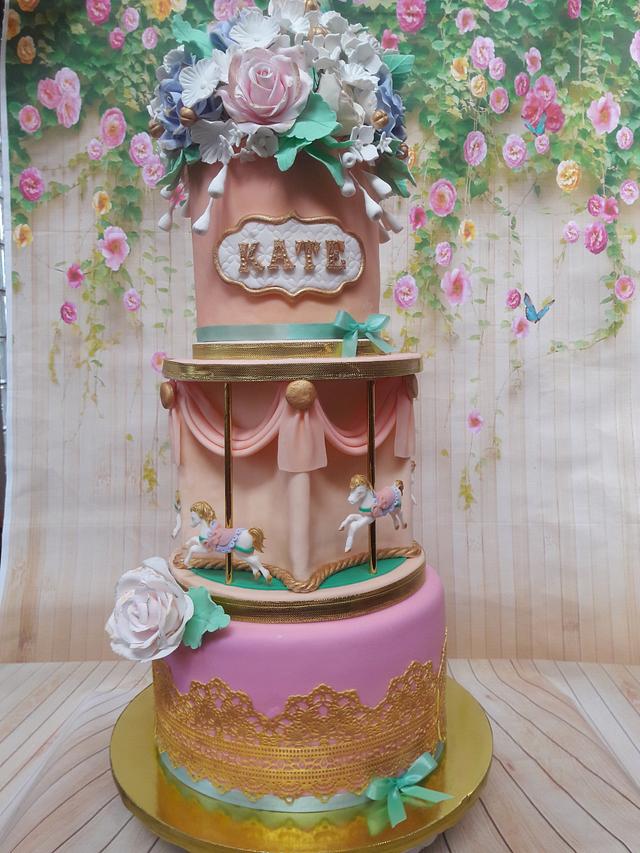 Flower Carousel Cake