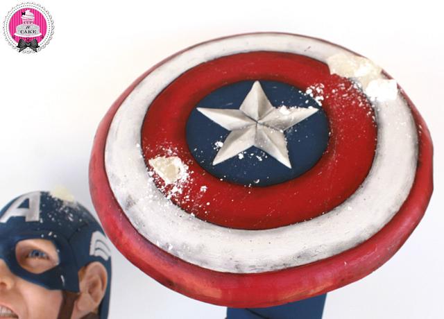 Captain America cake for Cake Con International collaboration!