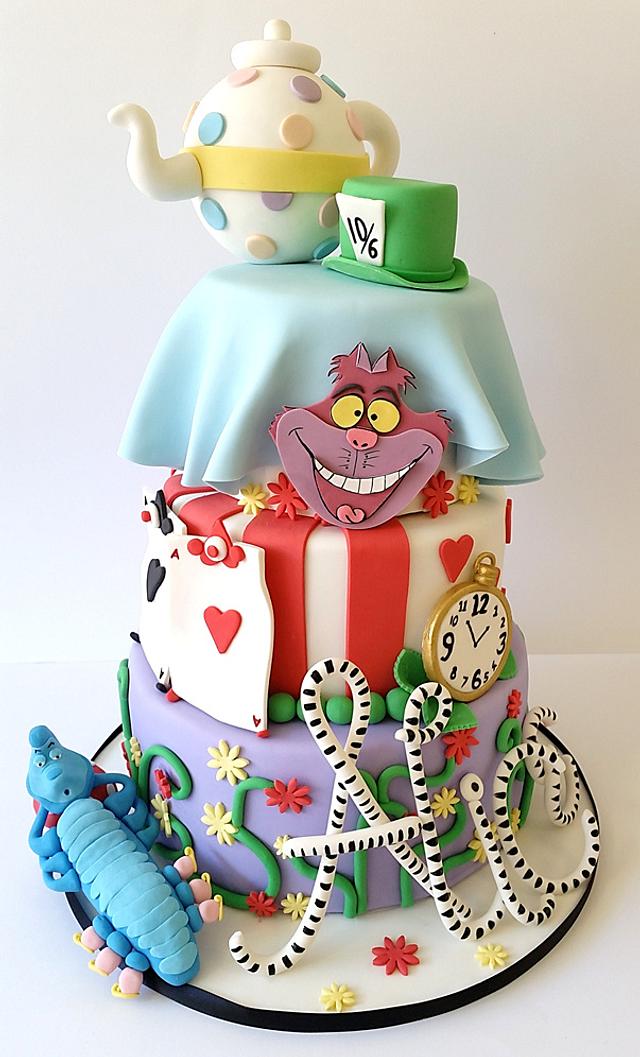 Alice In Wonderland Themed Design For A Birthday Girl Cakesdecor 7989