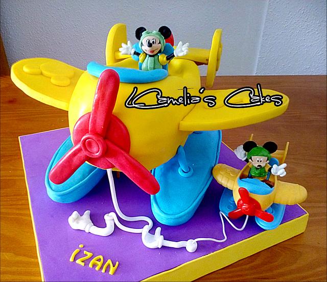 MICKEY MOUSE'S PLANE CAKE - Decorated Cake by Camelia - CakesDecor