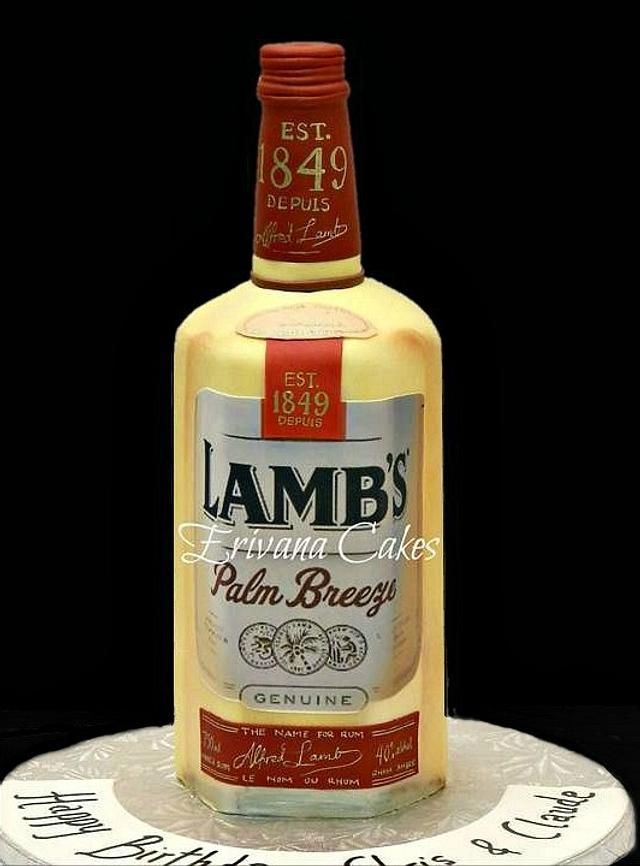 3d Lamb's Rum Bottle cake Decorated Cake by erivana CakesDecor