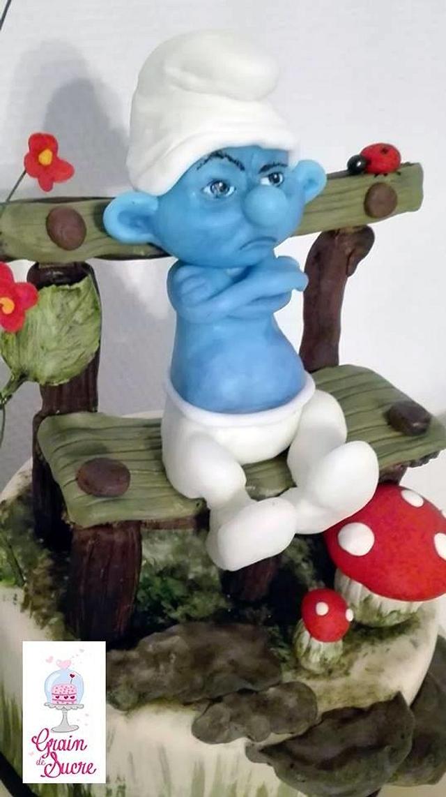 Smurf Moaner Schtroumpf Grognon Cake By Sandra Cakesdecor