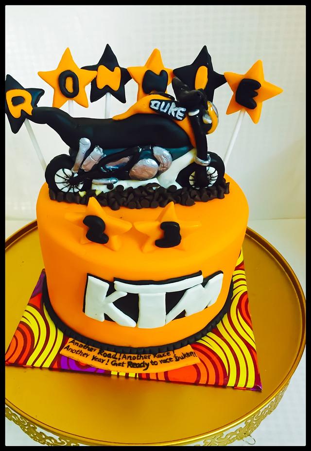 KTM Duke Bike Theme Cake