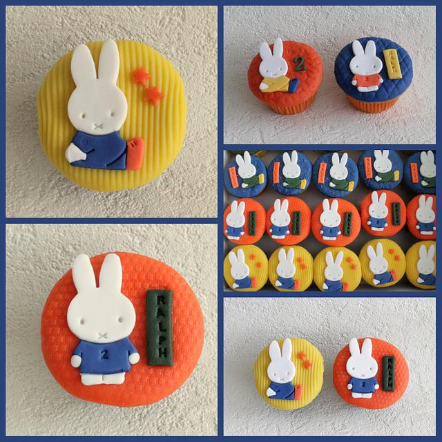 Miffy cupcakes - Decorated Cake by Karen Dodenbier - CakesDecor