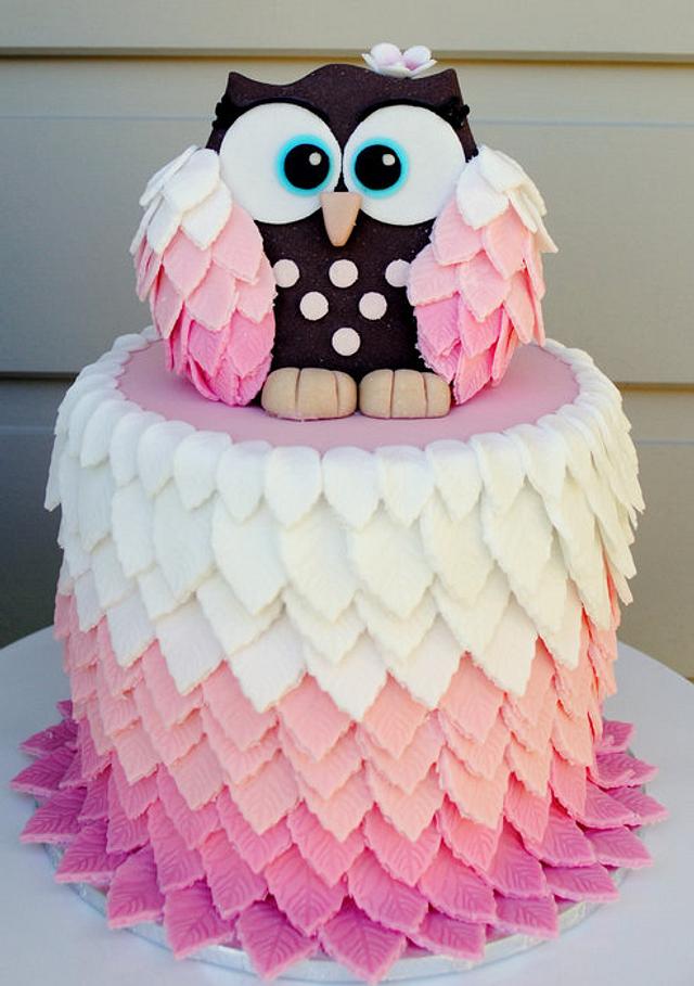 Owl cake - cake by Amelia's Cakes - CakesDecor