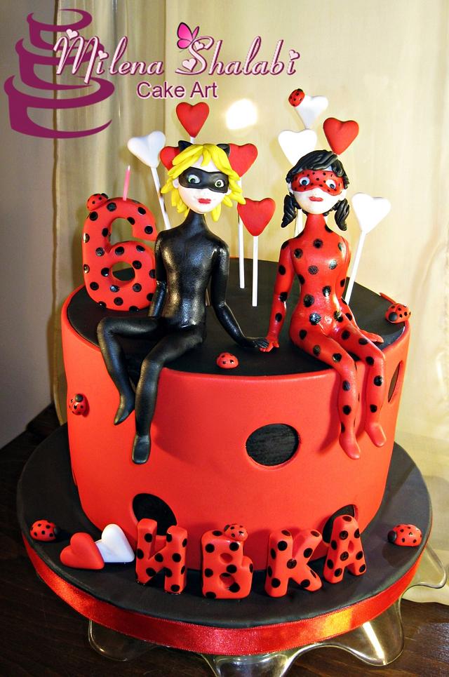 Ladybug Cat Noir Cake By Milena Shalabi Cakesdecor