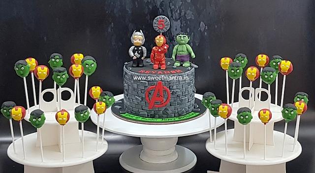 Avengers Theme Dessert Table Cake By Sweet Mantra Cakesdecor