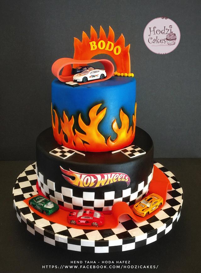 Hot Wheels Cake😍 - Cake by Hend Taha-HODZI CAKES - CakesDecor