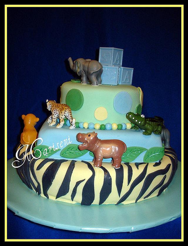 Jungle Themed Baby Shower Cake