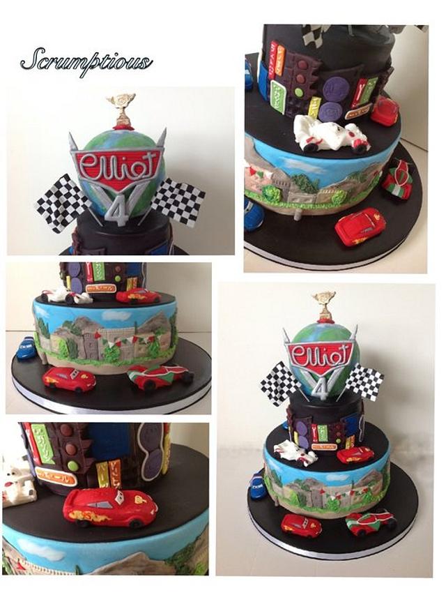 Cars 2 - Decorated Cake by Jo Tan - CakesDecor