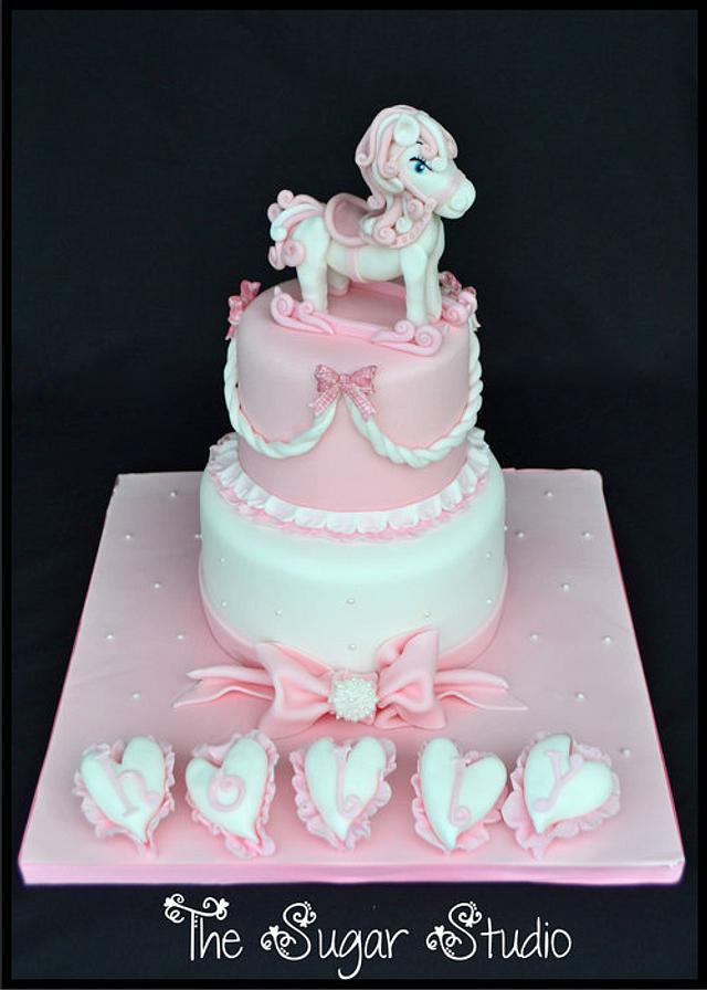 Rocking Horse christening cake - Decorated Cake by MamaG - CakesDecor