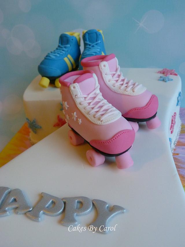 Roller Skating Theme - Cake by Carol - CakesDecor