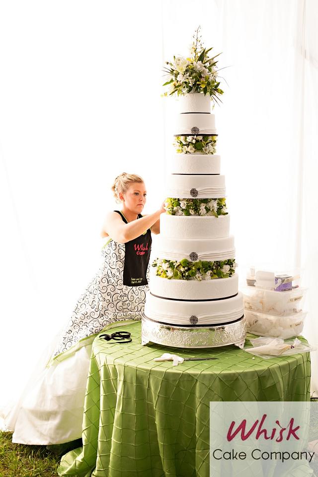 My very own wedding cake! Put it together in my wedding dress