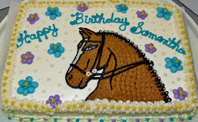 Blue Ombre Pony Birthday Cake | Gray Barn Baking