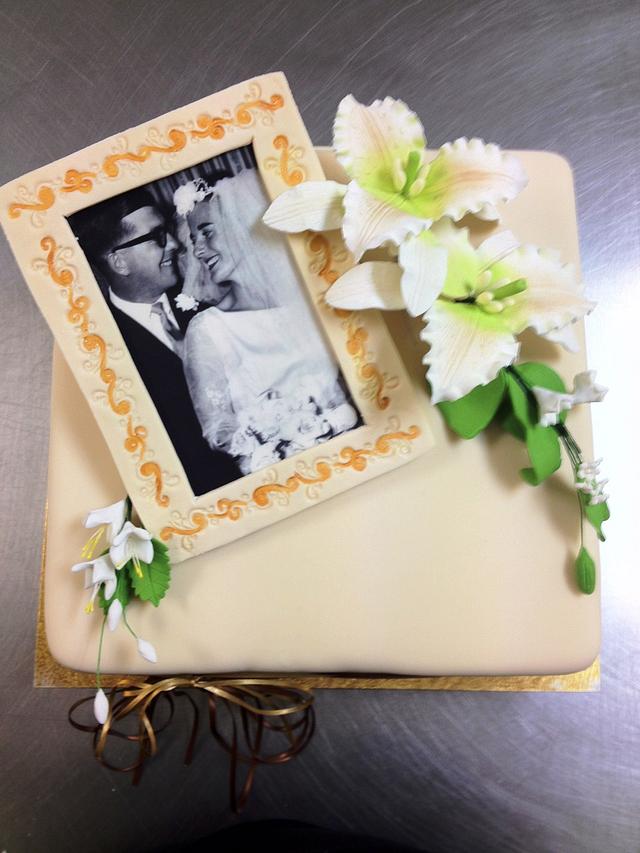 50th wedding anniversary cake - Cake by Delicious Designs - CakesDecor