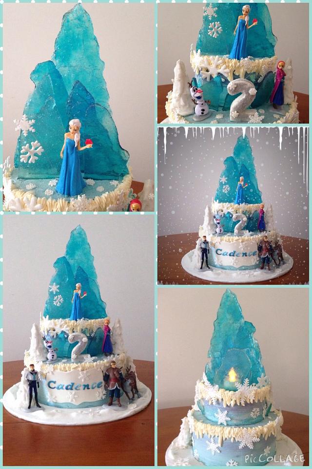 ice castle frozen cake