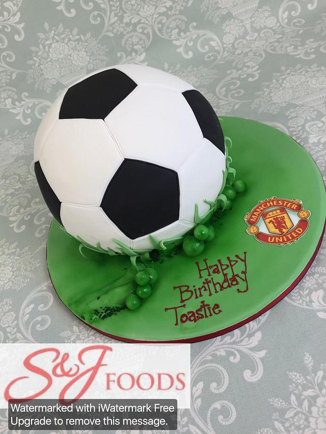 Football Cake - Decorated Cake by S & J Foods - CakesDecor