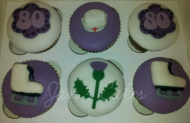 Scottish themed birthday cake & cupcakes 