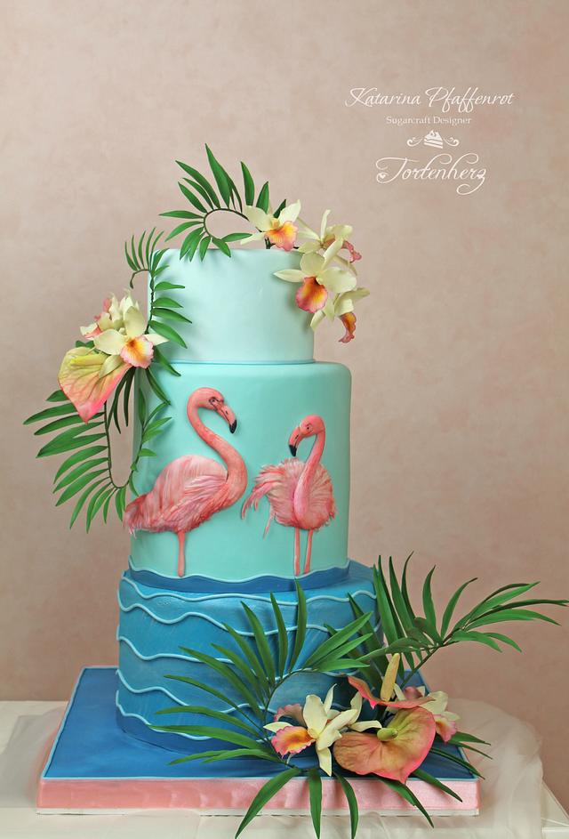 Tropic Orchid - Decorated Cake by Tortenherz - CakesDecor