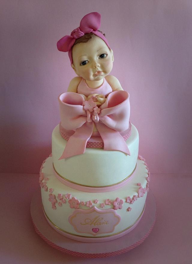 Baby girl - Decorated Cake by Cristina Sbuelz - CakesDecor