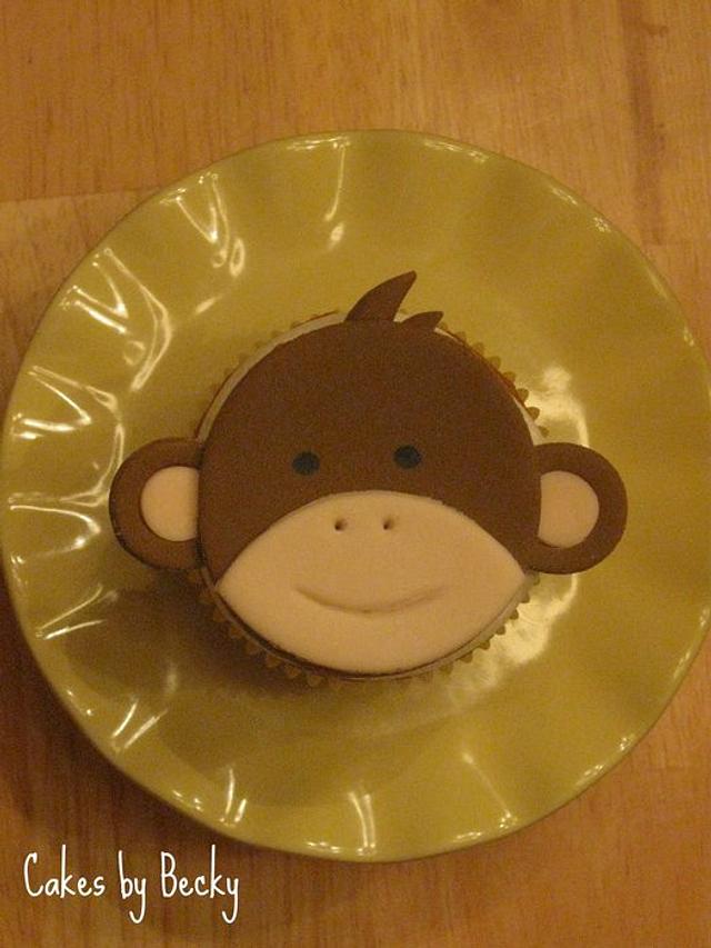 Monkey Baby Shower Cupcakes