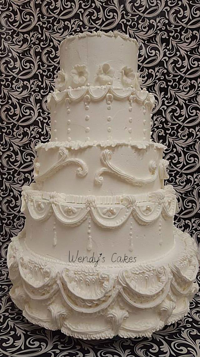 Butter Cream Lambeth Wedding Cake Decorated Cake By Cakesdecor 