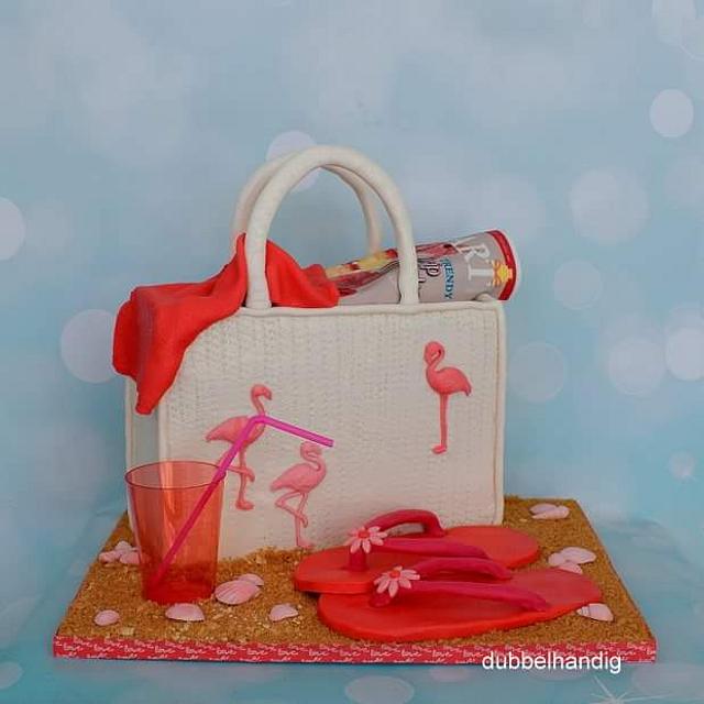 Beach bag - Decorated Cake by Elfriede - CakesDecor