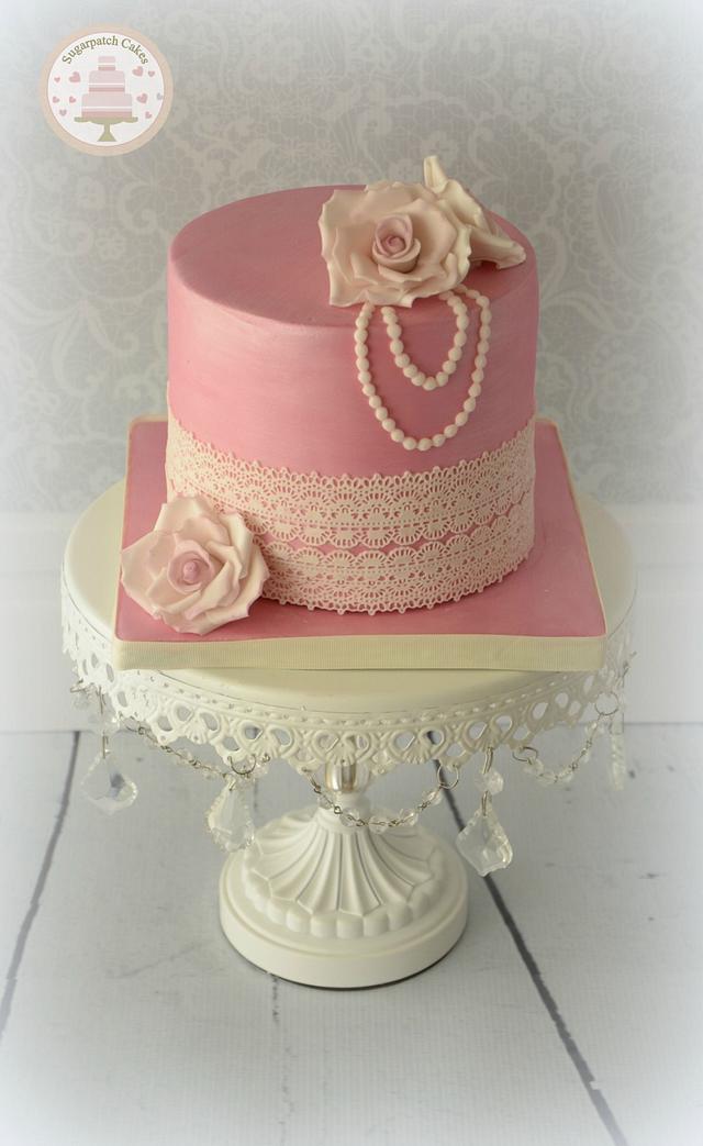 Shimmer and lace - Decorated Cake by Sugarpatch Cakes - CakesDecor