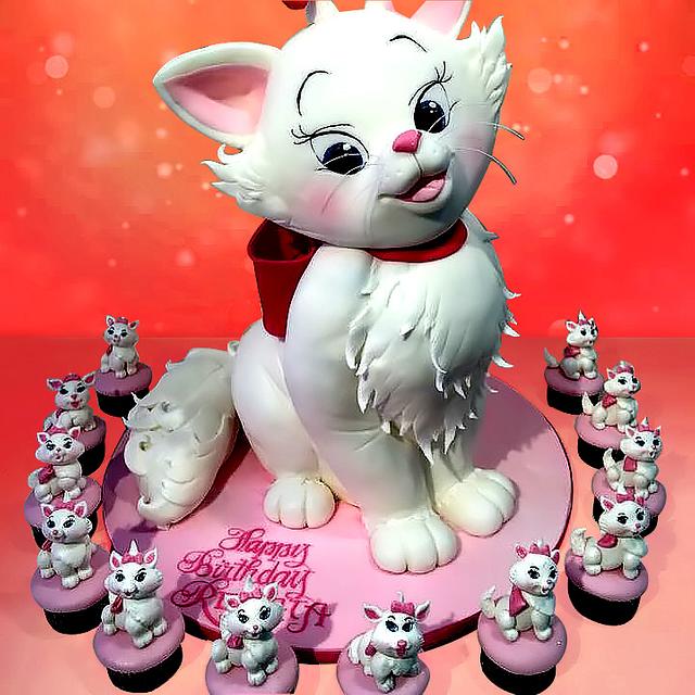 Girl cat cake - Decorated Cake by The House of Cakes - CakesDecor