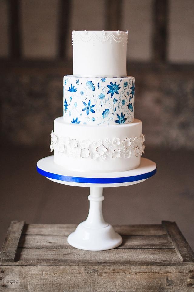 Something Blue - Decorated Cake by Natalie Dickinson - CakesDecor