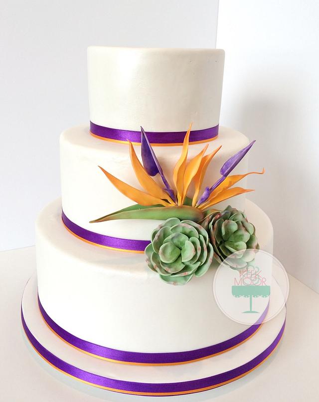 Bird of Paradise wedding cake - Decorated Cake by - CakesDecor