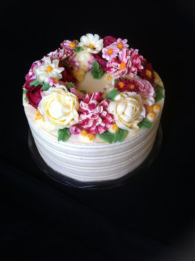 Buttercream flower cake Cake by cakebelly CakesDecor