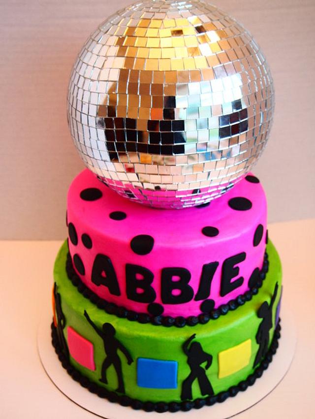 Disco Cake - Decorated Cake by Christie's Custom - CakesDecor