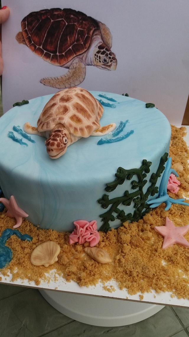 Turtlecake - Decorated Cake by Gebakshoekje - CakesDecor