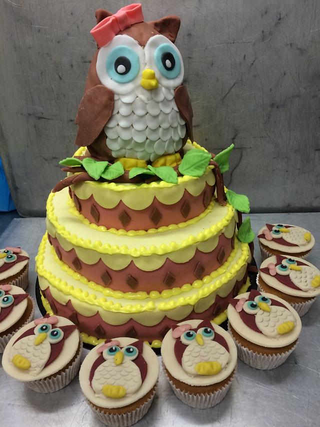 Owl Decorated Cake By Marc De Kock Cakesdecor