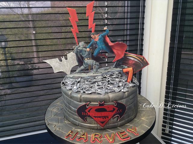 Superman and Batman Cake - The Girl on the Swing