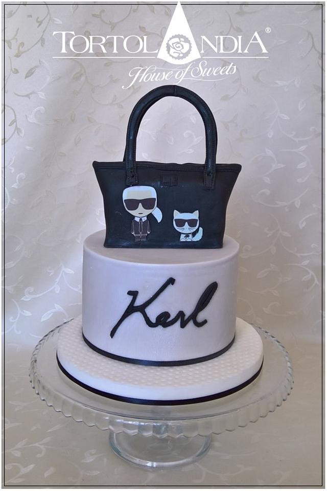 Sweet bag "Karl Lagerfeld" - Cake by Tortolandia - CakesDecor
