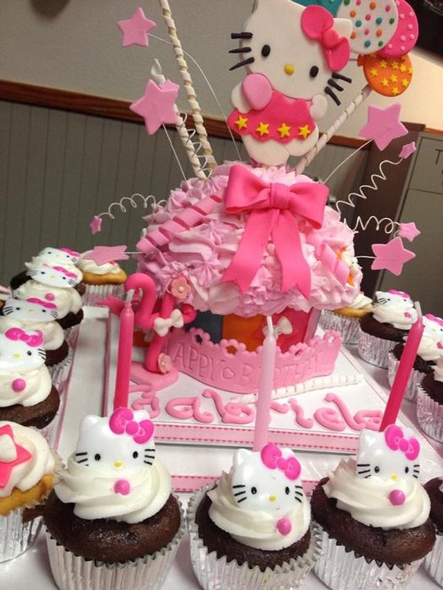 Hello Kitty Giant Cupcake - Cake by DeliciousCreations - CakesDecor