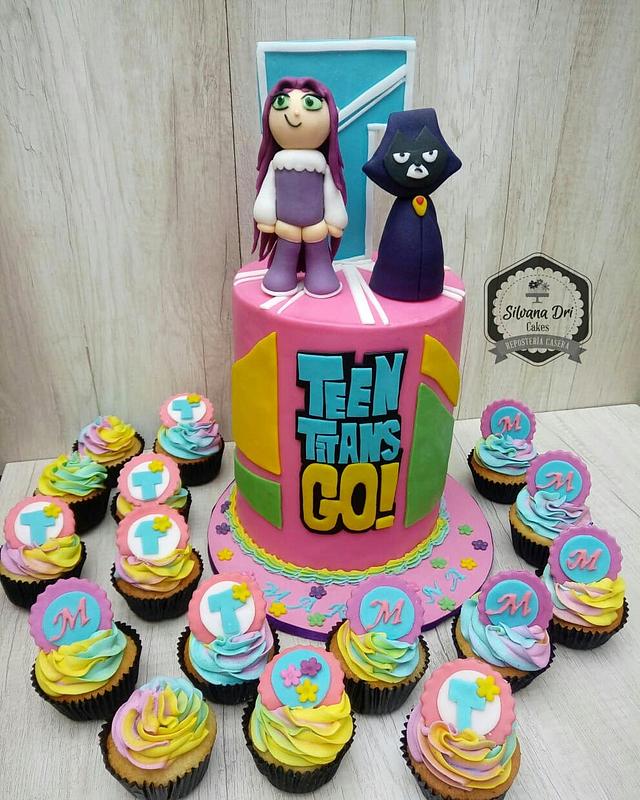 Double barrel Teen Titans Cake - Decorated Cake by - CakesDecor