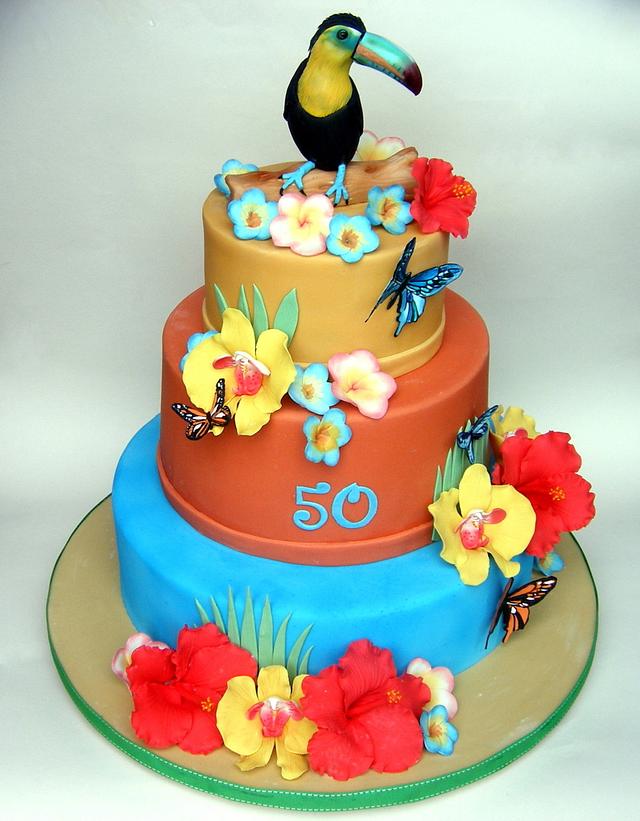 Hawaiian Birthday Cake Images - Luau Meredith Confections Compleanno ...