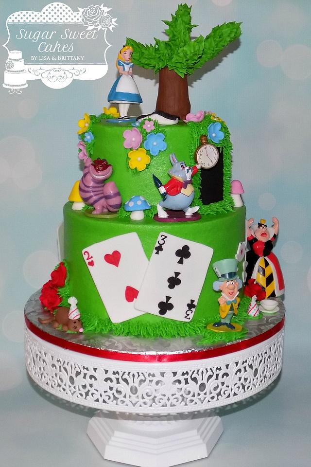 Alice in Wonderland Tiered Cake - Classy Girl Cupcakes