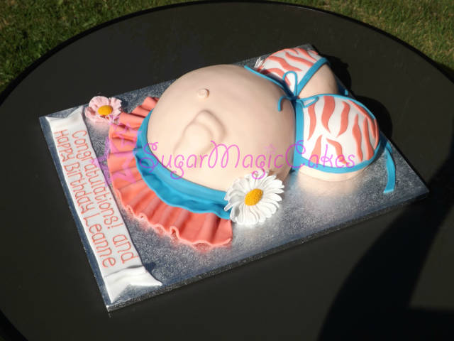 Belly Bump Baby Shower Cake – Blue Sheep Bake Shop