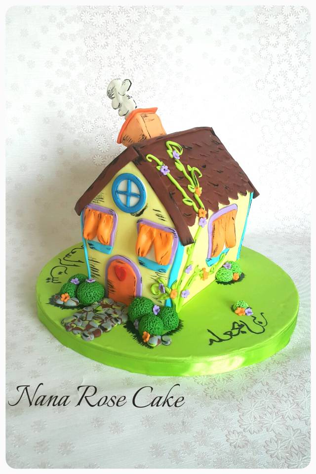 My first 3D house Cake ..love to make it and enjoyed to - CakesDecor