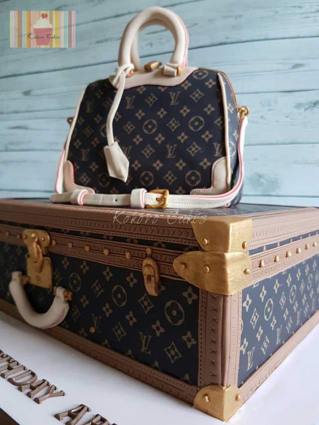 Louis Vuitton Style Luggage Cake NJ Custom Cakes – Blue Sheep Bake
