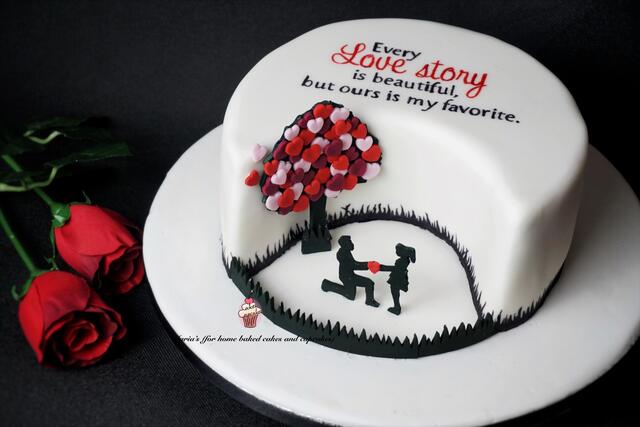 Buy Online Happy Valentines Cake Half kg Send India