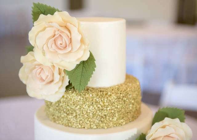 Rose Gold Wedding Cake - Decorated Cake by Brandy-The - CakesDecor