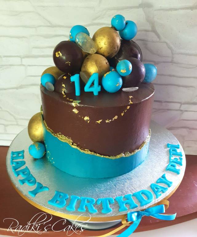 Fault line chocolate spheres cake - Decorated Cake by - CakesDecor